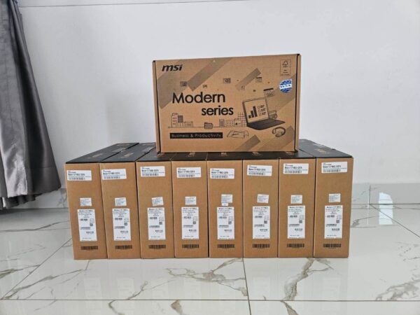 Notebook MSI Modern 15 F1MXG-1029TH (Platinum Gray) ซีพียู Intel Core 5 120U, แรม 16GB DDR5 และความจุ 512GB SSD พร้อม license 11 Pro แท้ฝังบอร์ด ของใหม่ หลุดโปรเจ็ค แกะมาลงวินโดว์  ประกันศูนย์ 04/2028