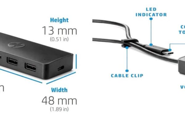 HP USB-C Travel Hub G2 (7PJ38AA) มือสอง เป็นอุปกรณ์เสริมแบบพกพาที่ช่วยขยายพอร์ตเชื่อมต่อจาก USB-C ของแล็ปท็อป